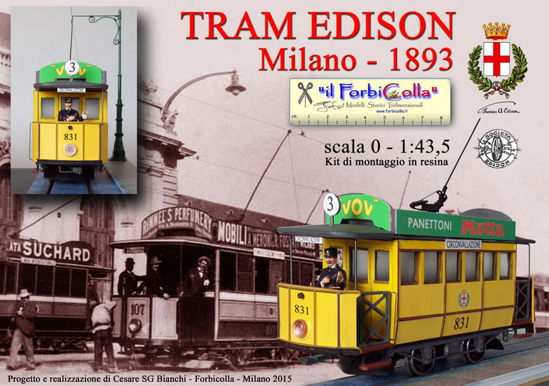 TRANWAY Edison - Milano - in KIT resina e montato ...